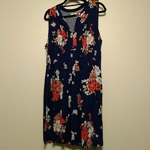 Only Navy Flowy Dress